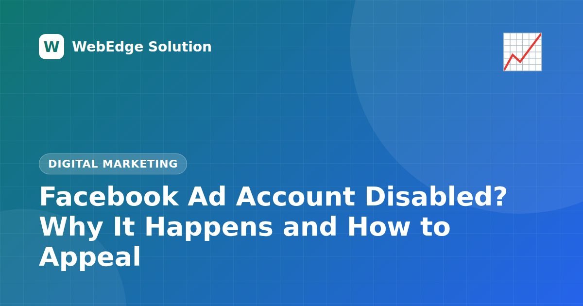 Facebook Ad Account Disabled? Why It Happens and How to Appeal – Digital Marketing guide by WebEdge Solution