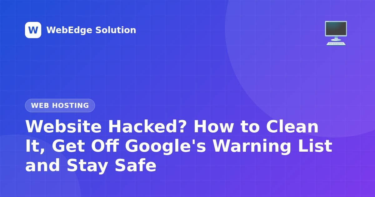 Website Hacked? How to Clean It, Get Off Google's Warning List and Stay Safe – Web Hosting guide by WebEdge Solution